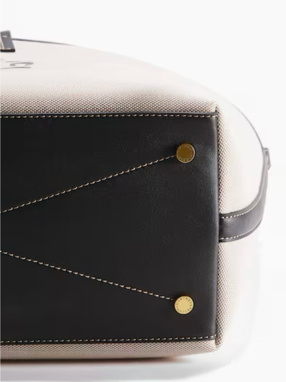 H&M x Stella McCartney Cream Canvas Tote with Black Trim- NEW - Picture 8 of 10
